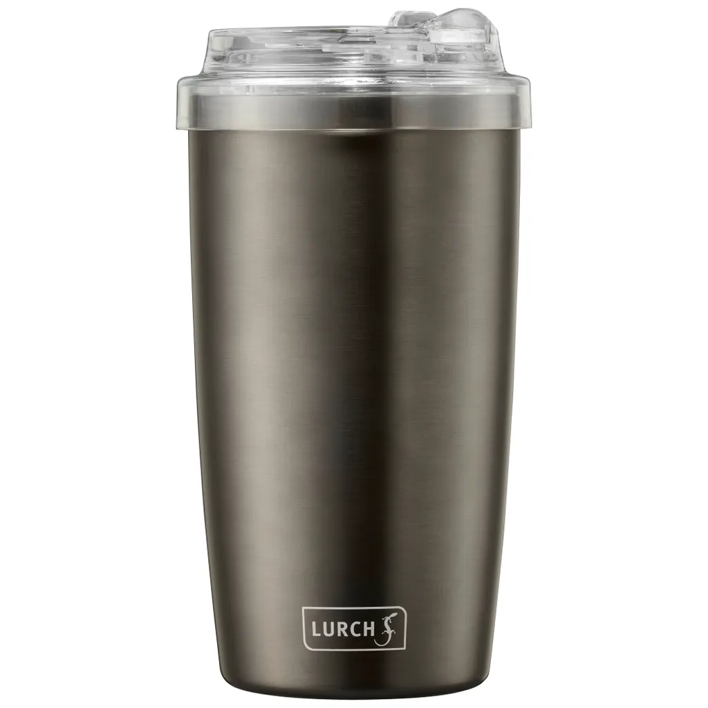 Lurch Thermo-Kaffeebecher, Edelstahl / Tritan, 0,4 L, Anthrazit